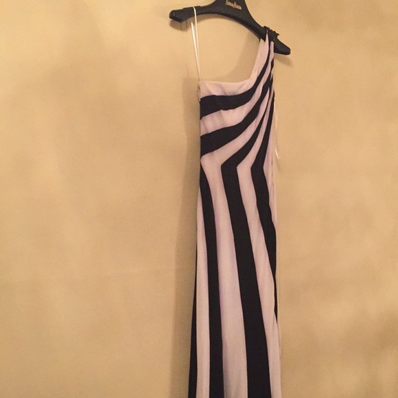 Alberto Makali Black & White Stripe Dress Size 6 - Picture 3 of 7